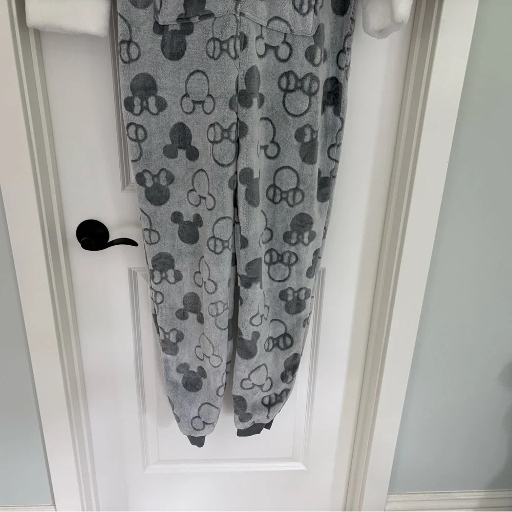 NWT Disney Midweight Women's Hooded Mickie & Minnie Onesie Lounge/Pajama M - Picture 5 of 8
